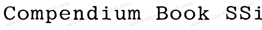 Compendium Book SSi Book字体转换